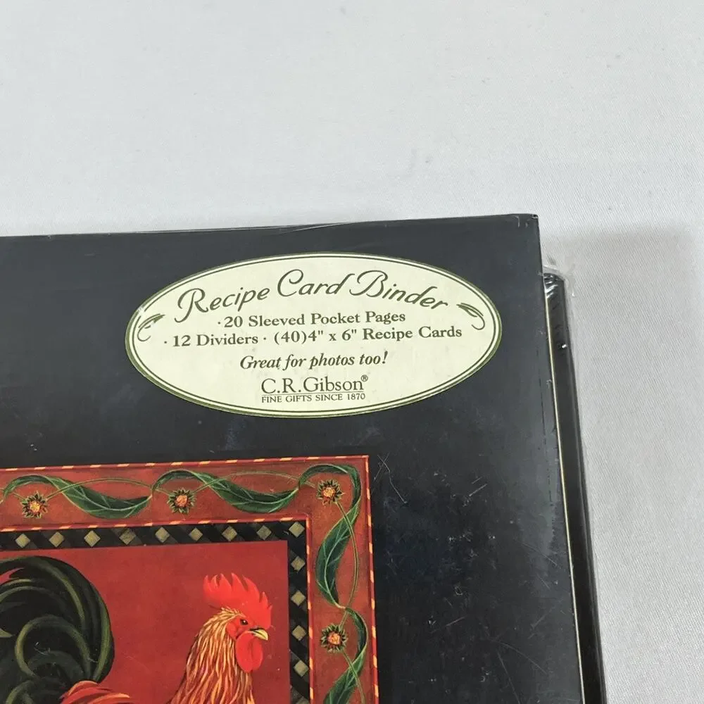 C. R. Gibson Pocket Page Recipe Book Elizabeth Tipton Rooster Country Chicken